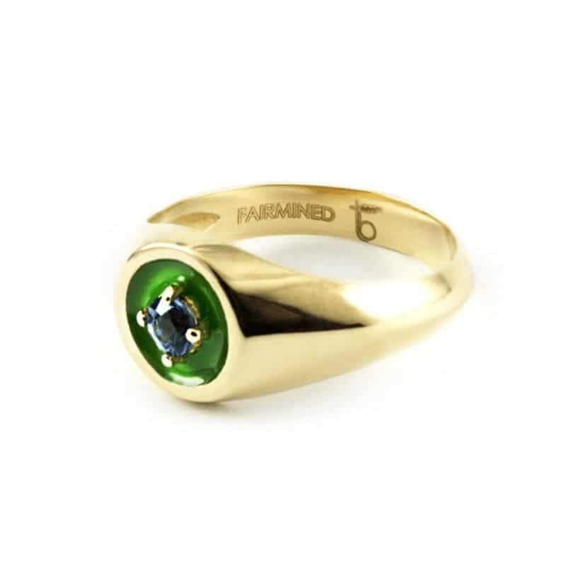 anello mini chevalier in oro sostenibile FAIRMINED Thais Bernardes Gioielli