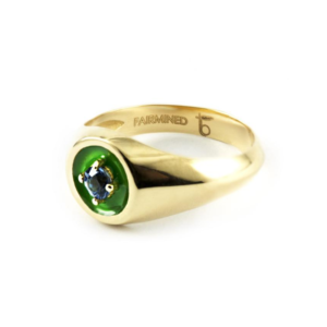 Anello mini chevalier oro sostenibile Fairmined