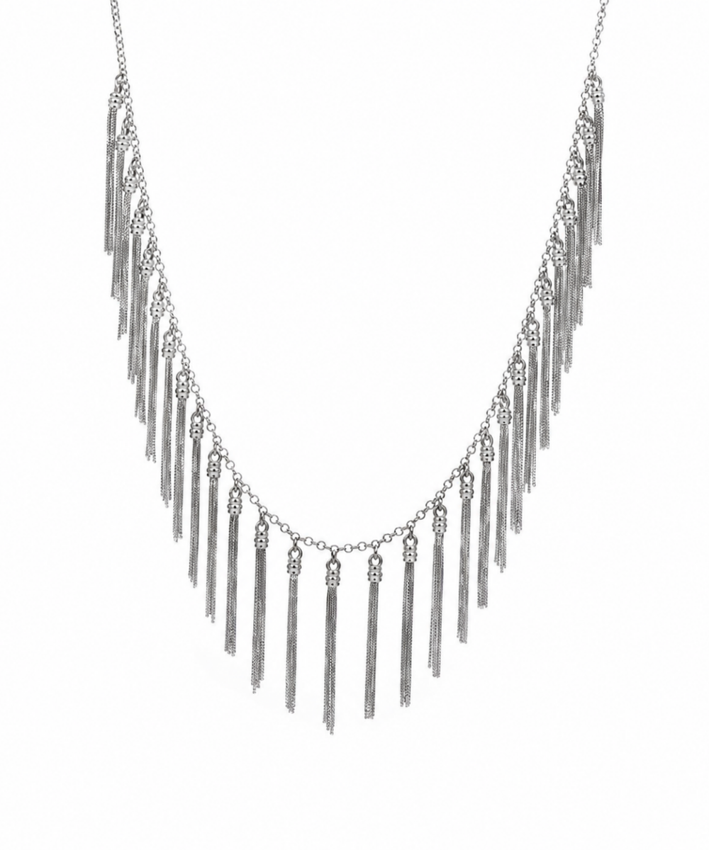 Collana Frange Amazzonica Rodiata