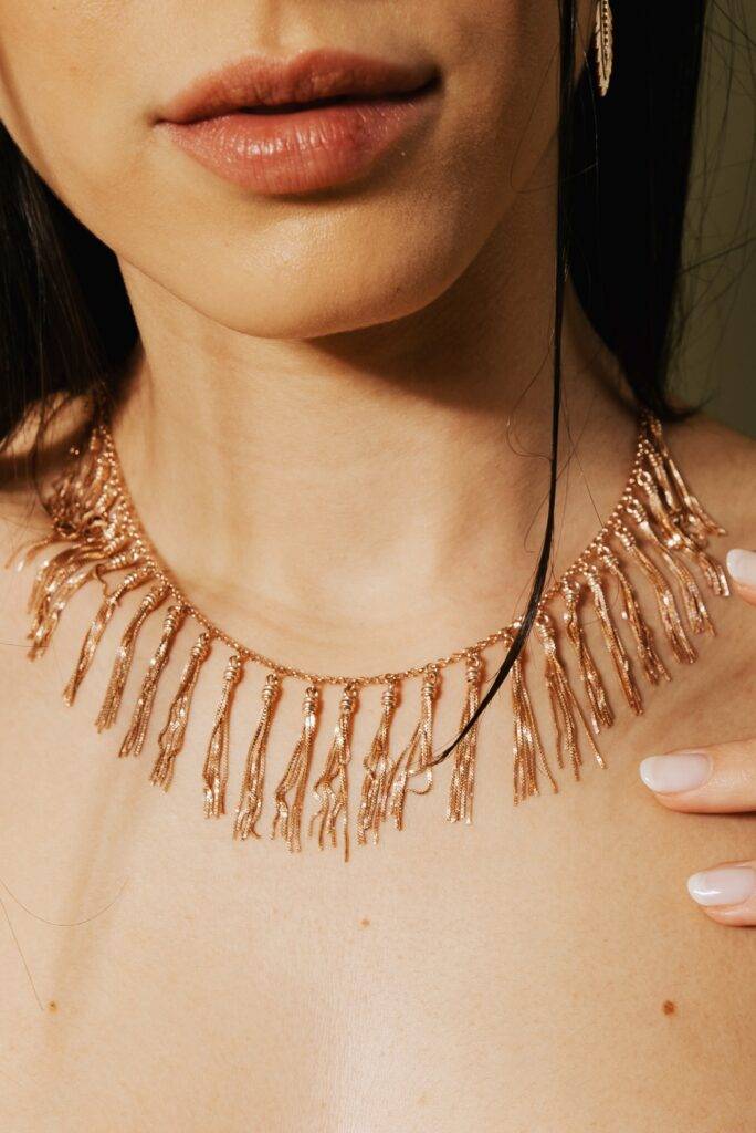 925 GOLD-PLATED SILVER VEENEEZIAN TASSEL NECKLACE