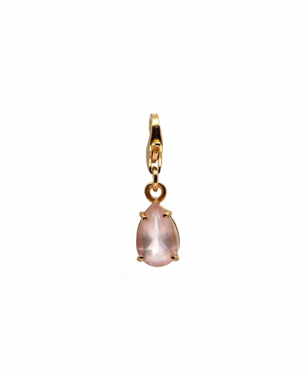 Ciondolo Charm Quarzo Rosa