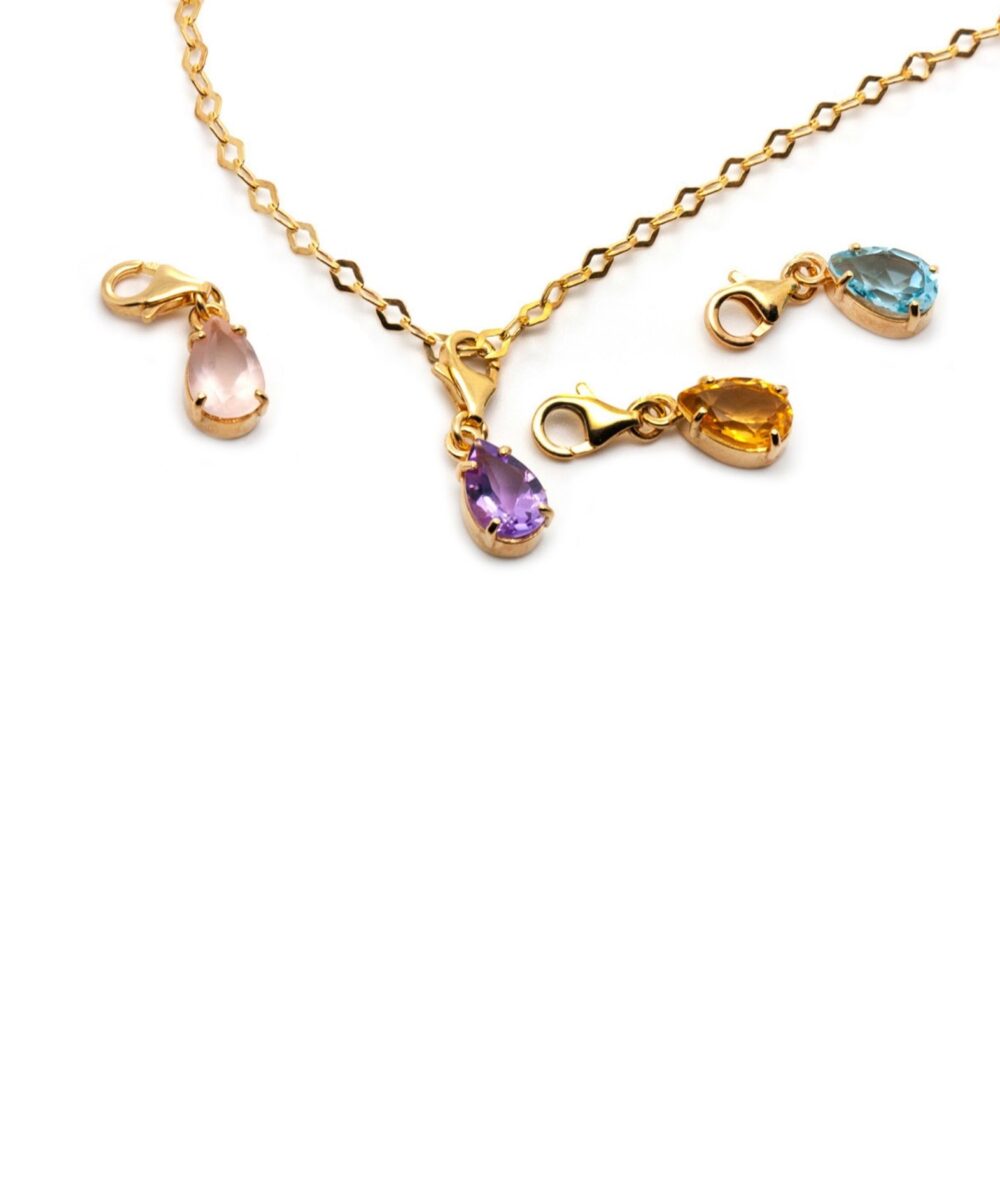 Ciondolo Charm Topazio Azzurro - Immagine 2