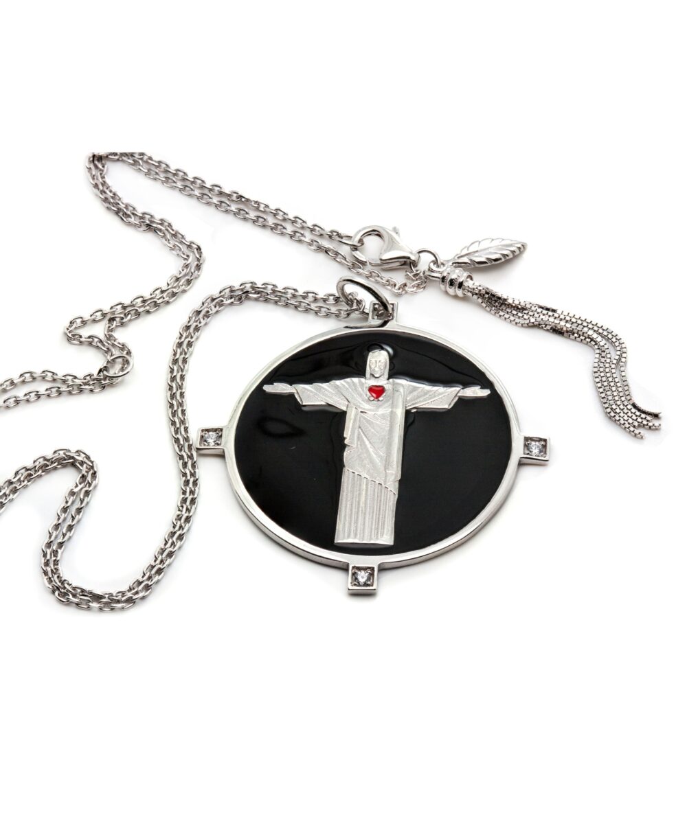 Collana Corcovado Nera – Simbolo di Protezione e Forza Interiore - Immagine 2