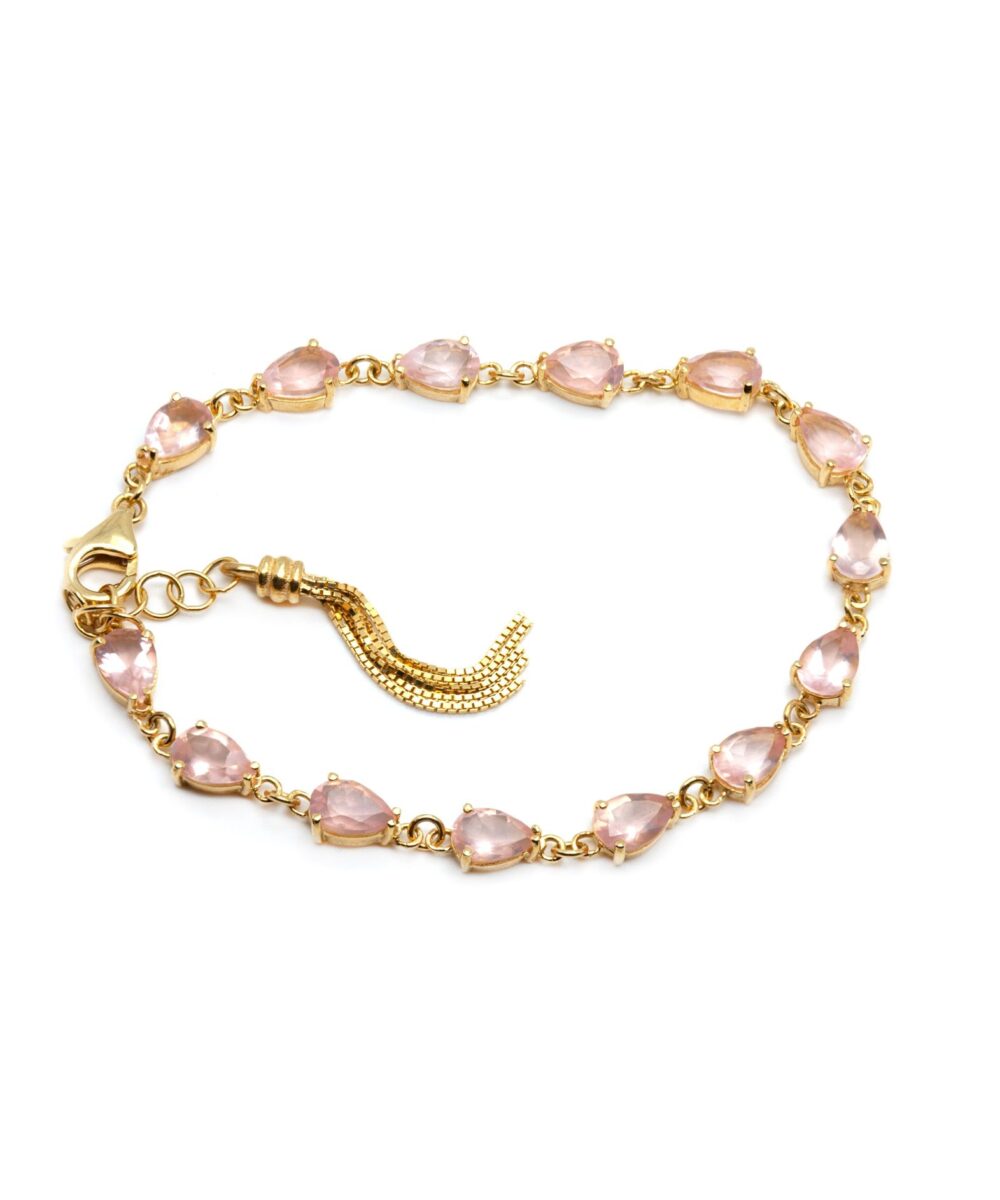 Bracciale Tennis Quarzo Rosa