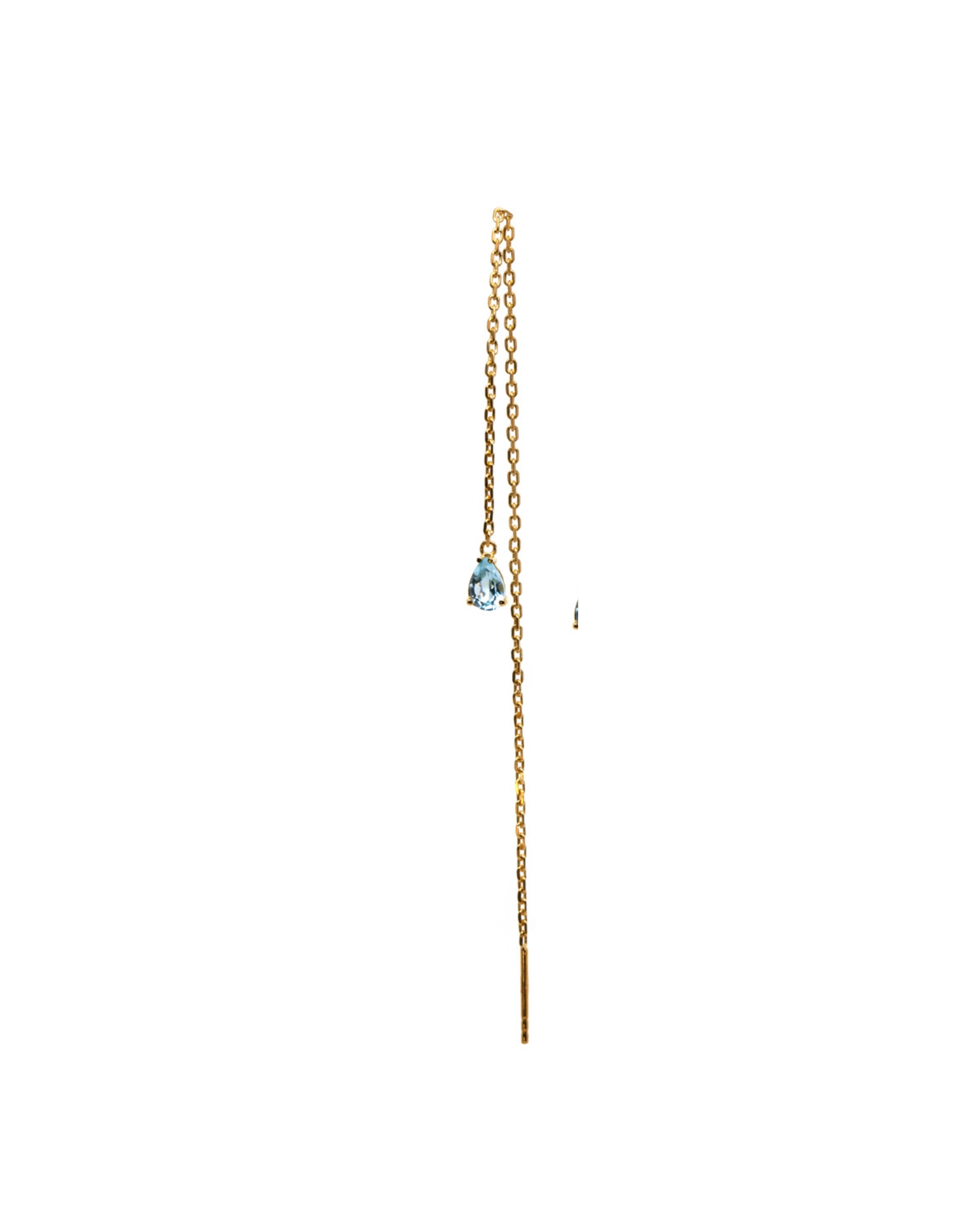 Mono Earring Pendant Topaz Blue