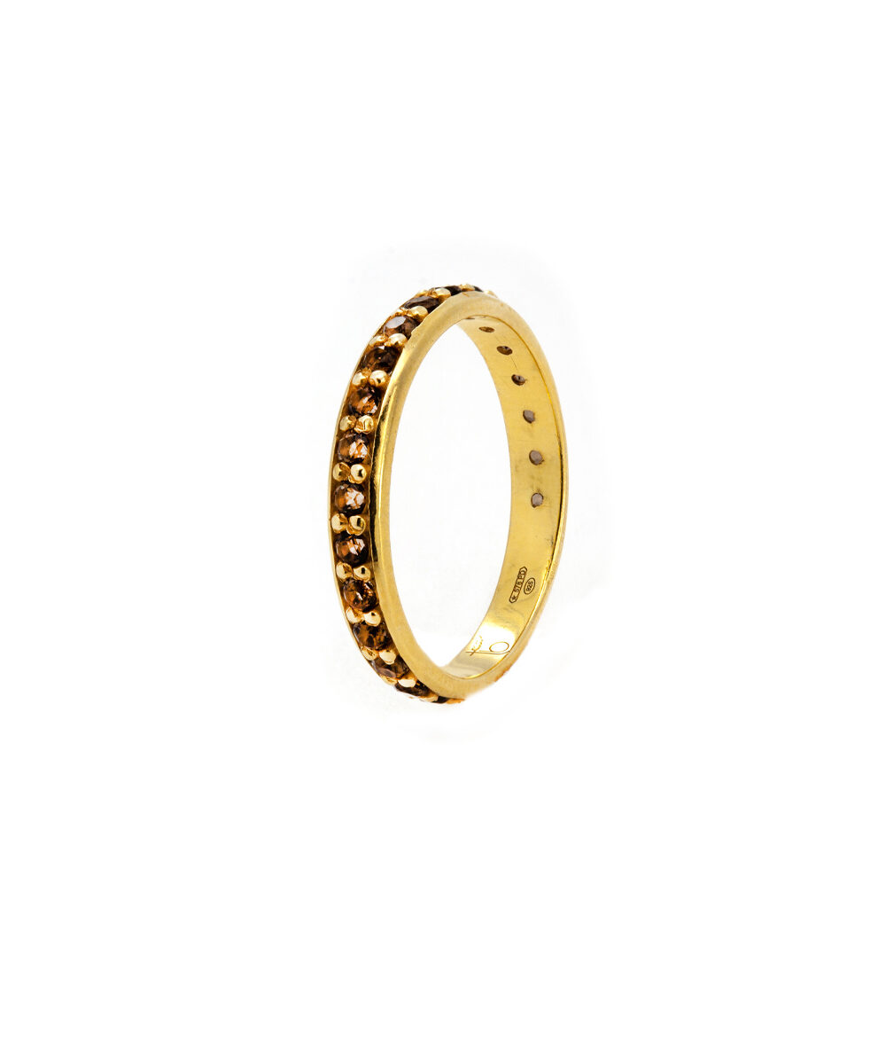 Anello Veretta Quarzo Fume