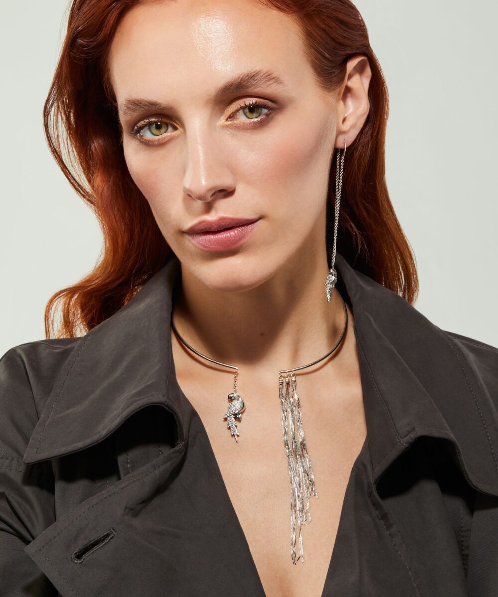 Collana Choker Pappagallo e Frange - Immagine 2