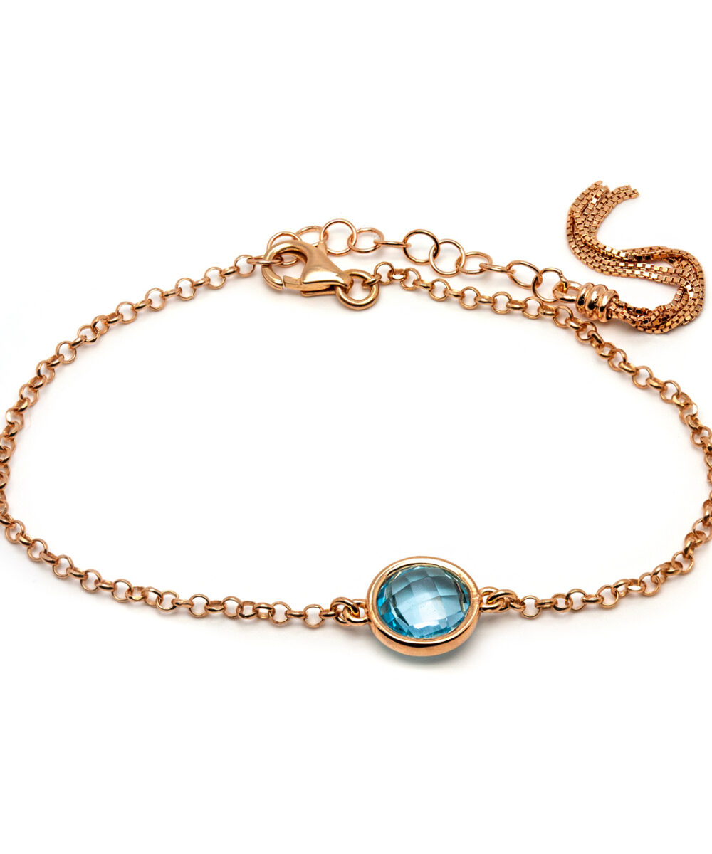 Bracciale colors con topazio azzurro