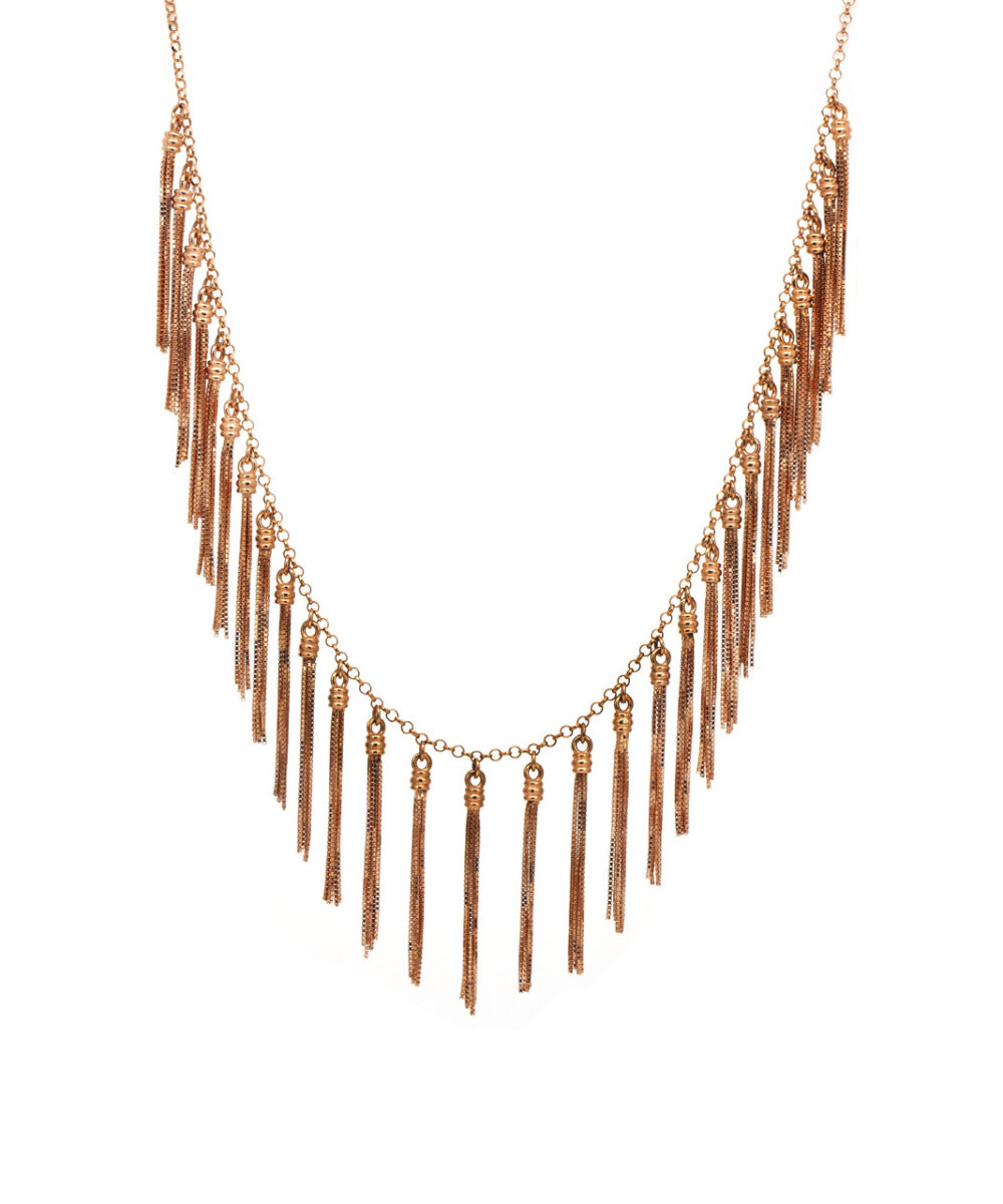 Collana Frange Amazzonica Rodiata - Immagine 4