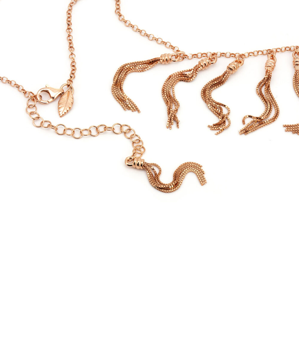 Collana Frange Amazzonica Rodiata - Immagine 3