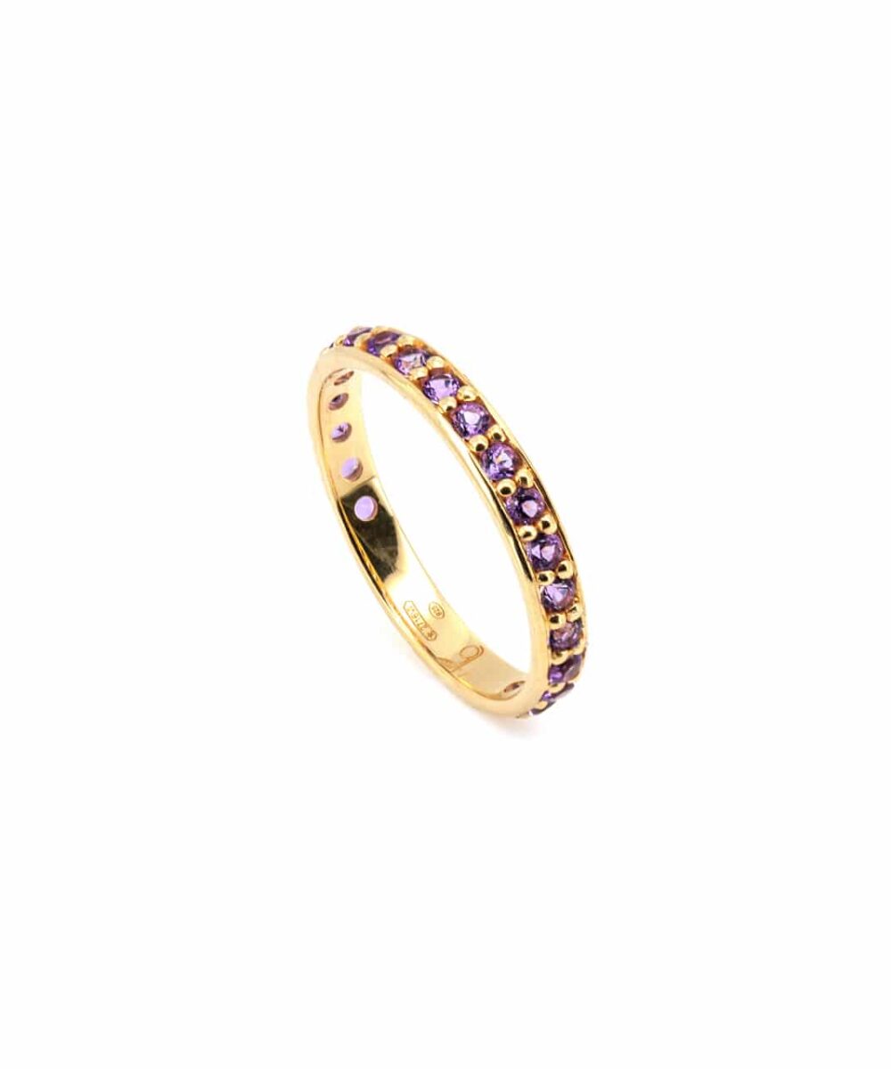 Anello Veretta Ametista