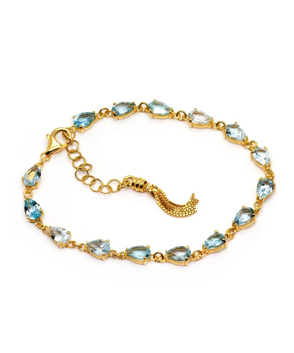 Bracciale Tennis Topazio Azzurro