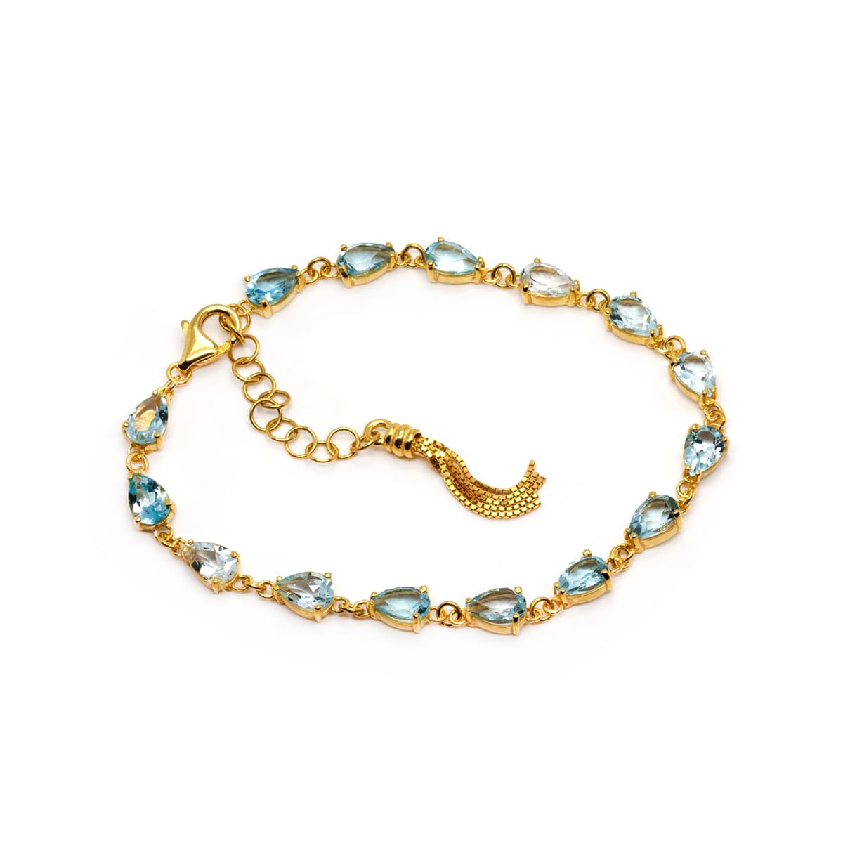 Bracciale Tennis Topazio Azzurro